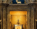 tabernacle containing the blood stained relics of the miracle bolsena